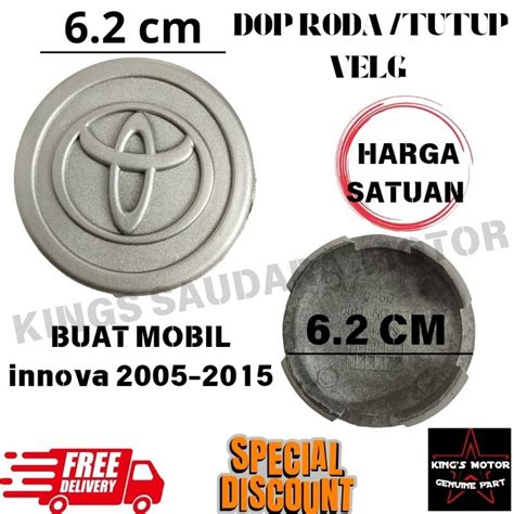 Jual DOP VELG TUTUP AS RODA INNOVA 2005 2015 DIAMETER 6 2CM Shopee