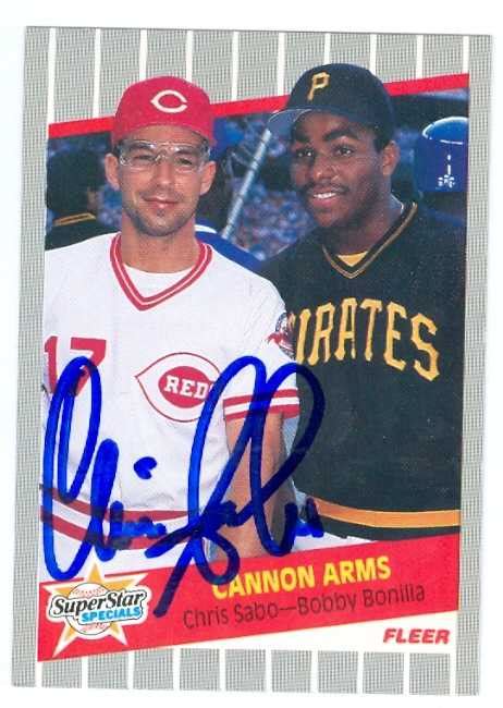 Chris Sabo autographed baseball card (Cincinnati Reds) 1989 Fleer #637 ...