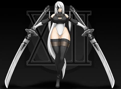 2B Long Hair By Waifuholic Hentai Foundry