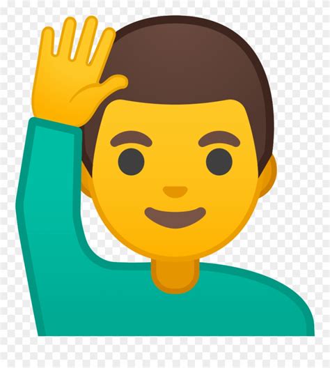 Man Raising Hand Icon - Doctor Emoji Clipart (#629854) - PinClipart