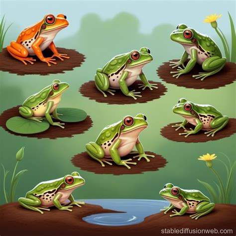 Cartoon Frog Life Cycle Prompts Stable Diffusion Online