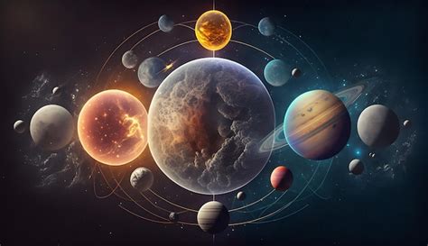 Premium Photo Planets Of The Solar System On A Dark Background