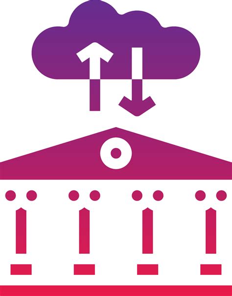 Cloud Banking Online Server Sync Banking Solid Gradient Icon 14356075