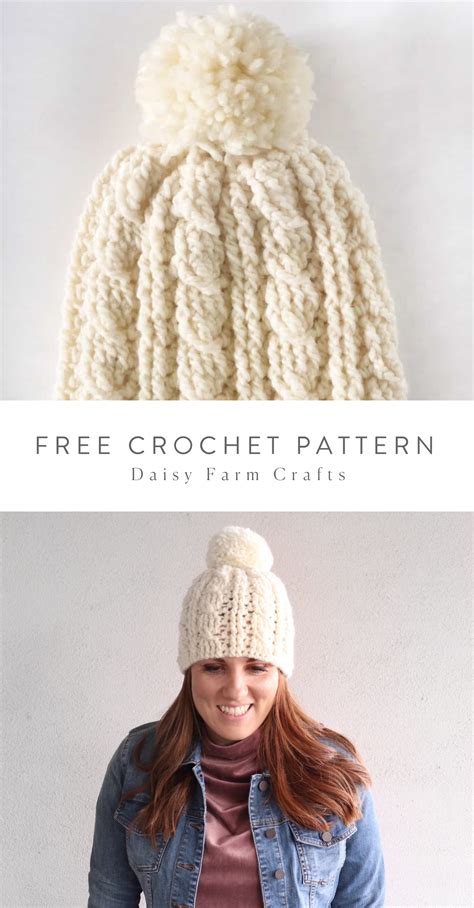 Free Crochet Pattern Cable Twist Hat Artofit