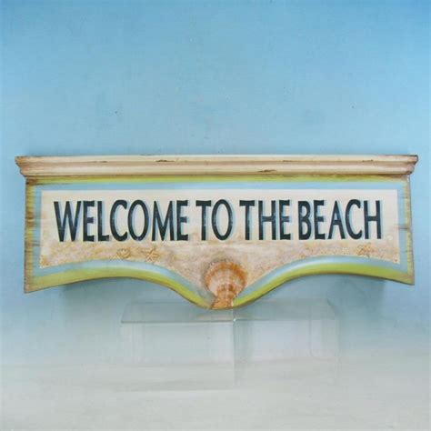 Welcome Sign To The Beach Sign Decorative 25 By Nauticalbeachdecor