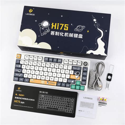 LEOBOG Hi Aluminum Alloy Wired Gasket Mounted Hot Swap RGB Mechanical Keyboard Astronaut