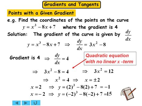 12 Tangents And Gradients © Christine Crisp “teach A Level Maths” Vol