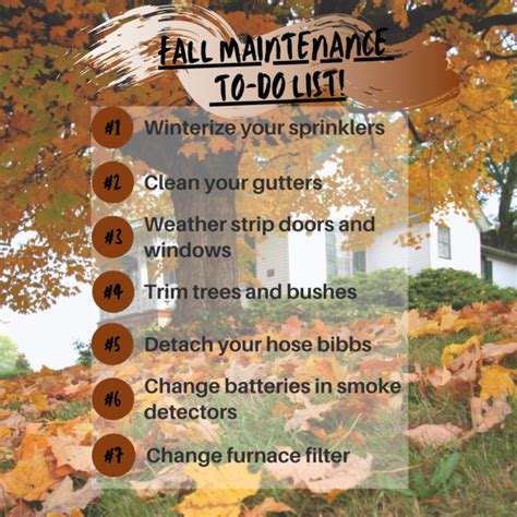 Fall Maintenance Checklist