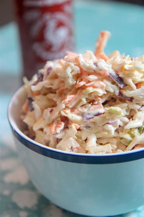 Creamy Sriracha Coleslaw For Summer Barbecues