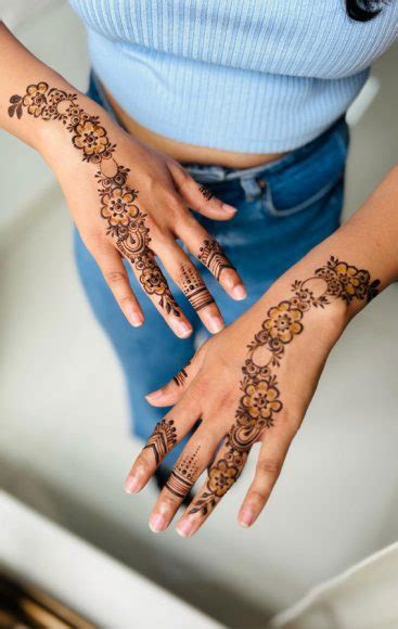 Floral Henna Patterns Inspired By Nature Minimal Floral For