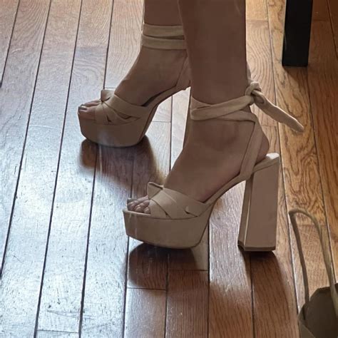Nude Platform Wrap Around Heels Ive Never Worn Them Depop