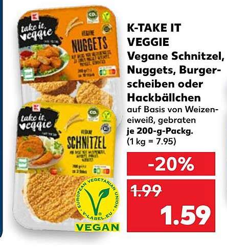 K Take It Veggie Vegane Schnitzel Nuggets Burgerscheiben Odr