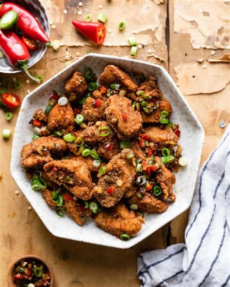 Salt And Pepper Chicken Bites With Bri