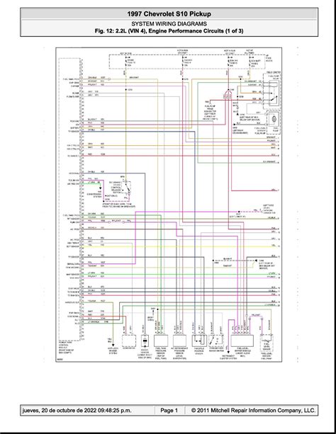 Diagrama Electrico Chevrolet S10 1997 1988 Chevy Truck Wirin