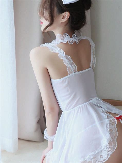 Women S Sexy Nurse Role Play Uniform Lingerie Set Shein Usa
