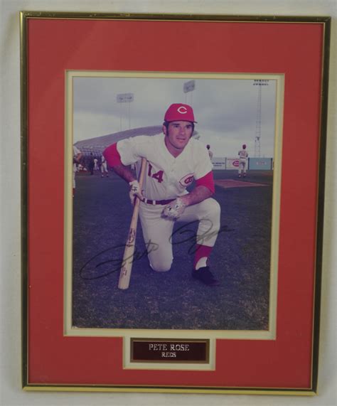 Lot Detail Pete Rose Autographed Framed And Ty Cobb Photo