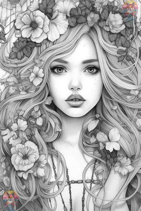 The Art Of Feminine Grace Free Aesthetic Colouring Pages