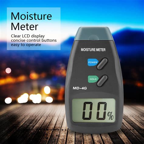 Md 4g Lcd Digital 4 Pin Wood Moisture Meter Timber Hygrometer Humidity