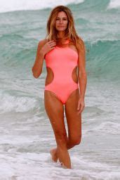 Kelly Bensimon In A Pink Bikini At The Beach In Miami