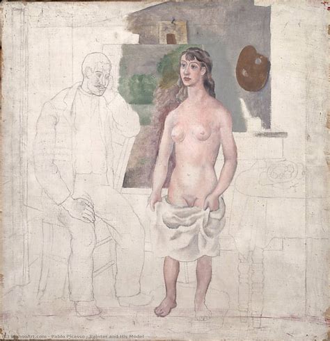 Reproducciones De Arte Del Museo Pintor Y Su Modelo 1914 De Pablo