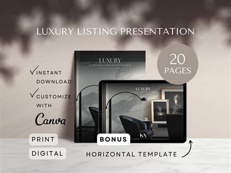 Listing Presentation Real Estate Template Canva Luxury Pre Listing