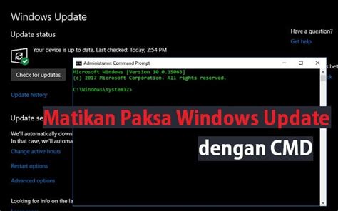 Cara Mematikan Paksa Update Windows Memakai Command Prompt Cmd