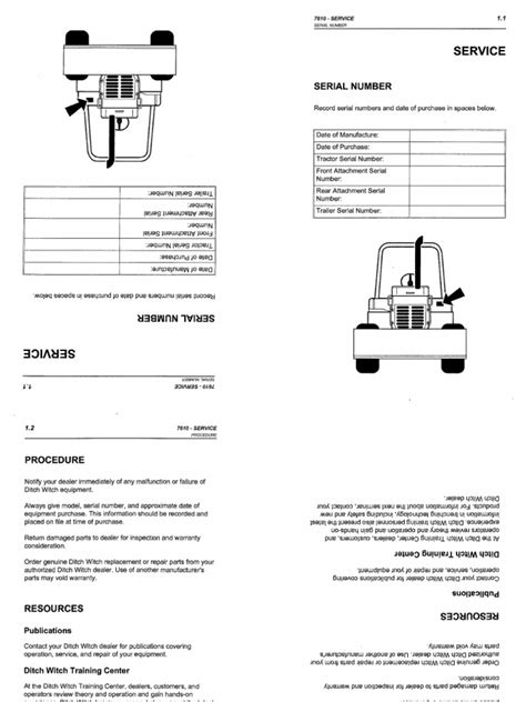 Manual For Ditch Witch 7610