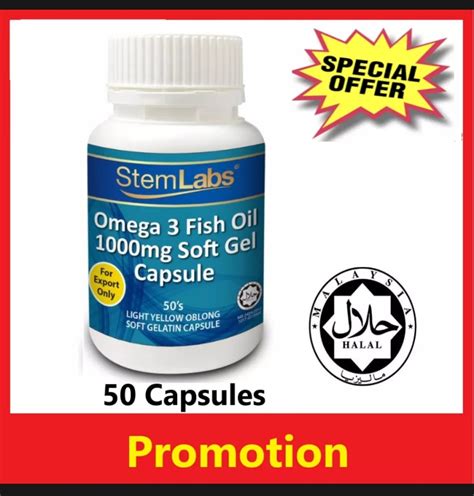 StemLabs Omega 3 Fish Oil 1000gm 50 Capsules Health Nutrition