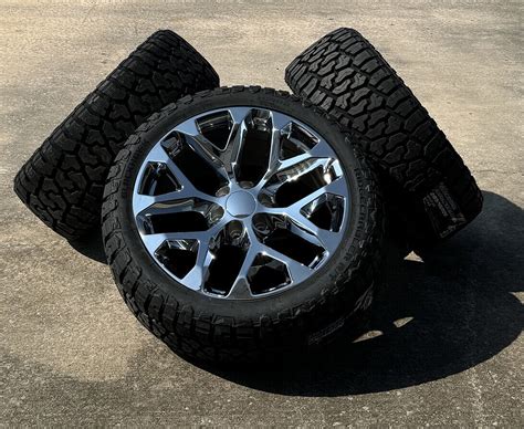 Chrome Snowflake 22 Wheels Blackhawk R T Tires Gmc Sierra Yukon Denali Set Of 4 Ebay