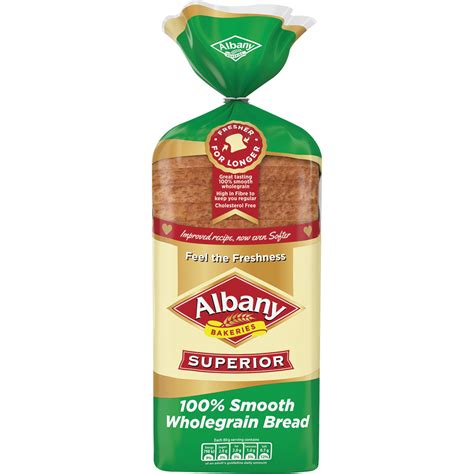 Albany Superior 100 Smooth Wholegrain Brown Bread 700g Brown