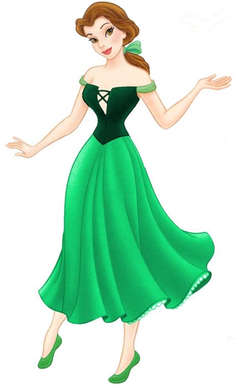 Disney Princess Belle Green Dress