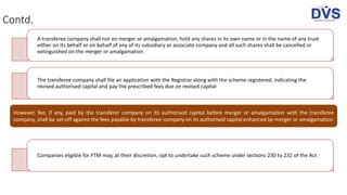 Fast Track Merger And Cross Border Merger Under Companies Act Ppt