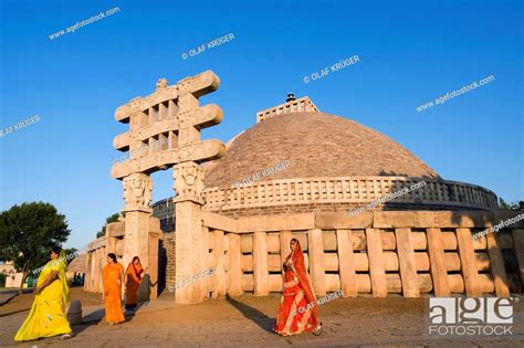 Stupas Of Sanchi Unesco World Heritage Site Built By King Ashoka