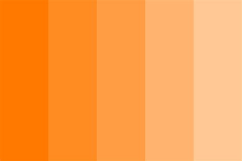 Neon Orange Gradiant Color Palette