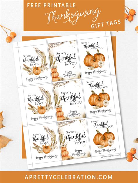 Printable Thanksgiving Gift Tags Artofit