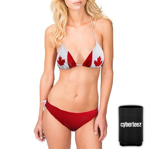 Canada Flag Bikini Canadian Women S Pc String Swimsuit Coolie S Walmart