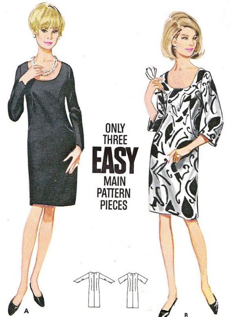 1960s Dress Pattern Butterick 4515 Scoop Neck By Paneenjerez 1000 Fancy Outfits Retro