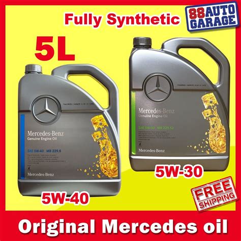 Original Mercedes Benz MB 229 5 5W40 MB 229 52 5W30 5L Fully Synthetic