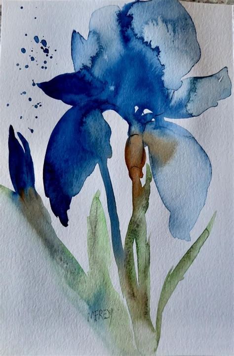 Painting Drawing Iris Painting Flower Art Painting Watercolor