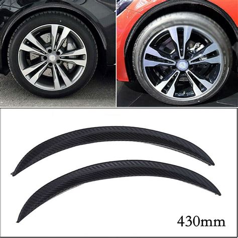 SUNFEX Carbon Fiber Look Car Wheel Eyebrow Arch Trim Lips Strip Fender