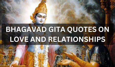 Bhagavad Gita Quotes on Love and Relationships: Nurturing Connections ...