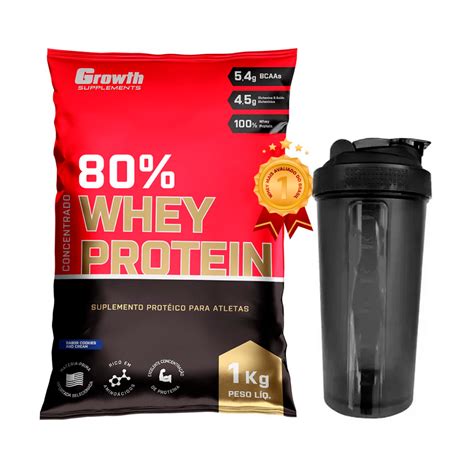 Whey Protein Prote Na Concentrado Kg Growth Suplementos Original