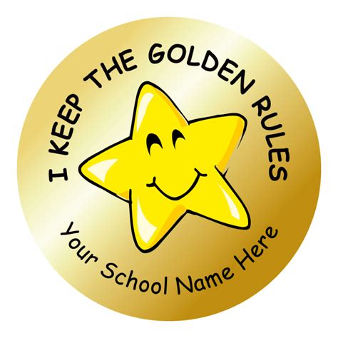 I Keep The Golden Rules Stickers For Teachers