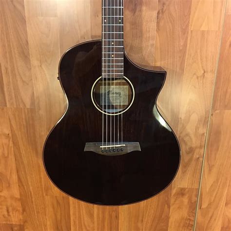 Ibanez Aew40cd Nt Exotic Wood Acoustic Electric Guitar Reverb