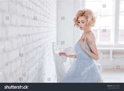 Portrait Beautiful Sensual Sexy Blonde Girl Stock Photo 265157489 Shutterstock
