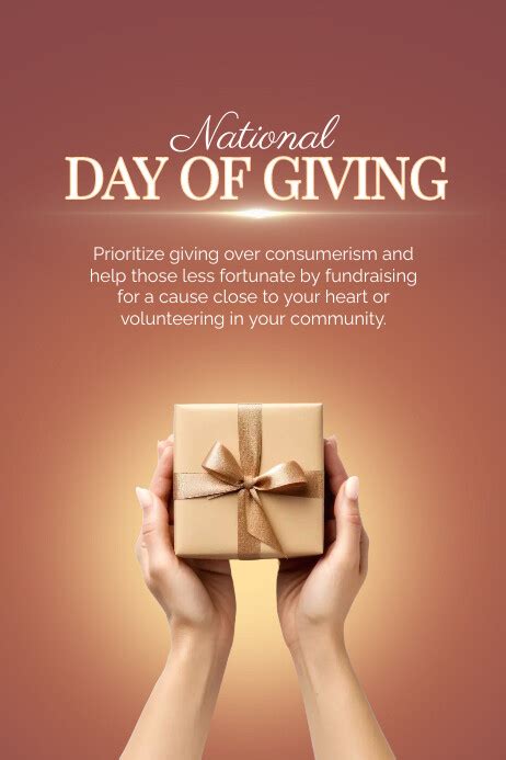 National Day Of Giving Poster Template Postermywall