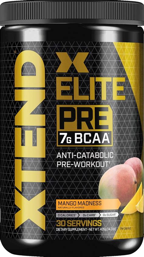 Scivation Xtend Elite Pre BCAA Powder Anti Catabolic Pre Workout Drink