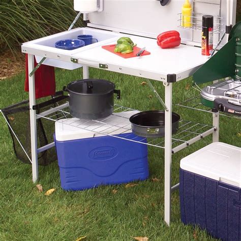 Deluxe Camp Kitchen With Sink Things In The Kitchen