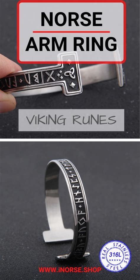 Viking Arm Ring Norse Torc Nordic Bracelet Viking Bangle Runes