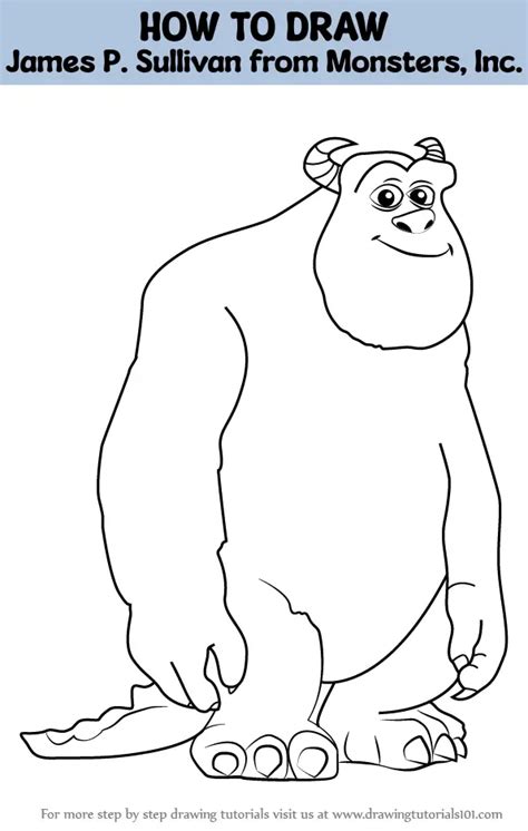 How To Draw James P Sullivan From Monsters Inc Monsters Inc Step